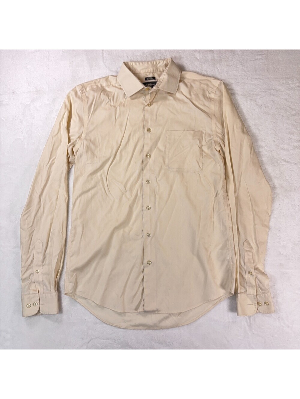 Pronto Uomo Non Iron Slim Fit Dress Shirt Cream 16.5 38/39 Tall